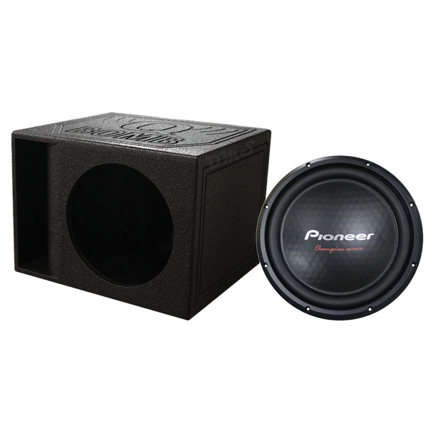 Pioneer Champion 12 Package | 12" 1600W S4 Subwoofer & QBomb Kerf Ported Box