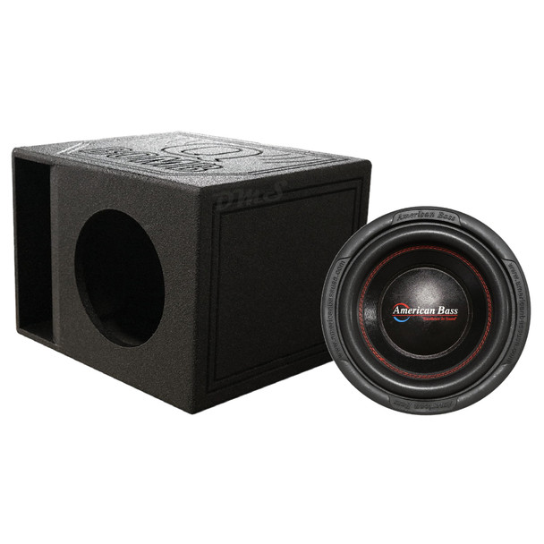 American Bass XD 10 Package | 10 Inch 900W DVC 2 Ohm Subwoofer & QBomb Kerf Ported Box
