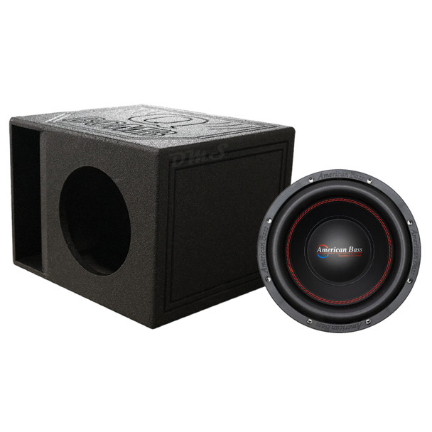 American Bass XD 10 Package | 10" 900W D4 Subwoofer & QBomb Kerf Ported Box