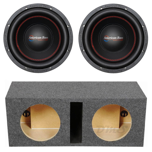 American Bass XD 10 Package | Dual 10" 900W D2 Subwoofers & QPower HD Ported Box