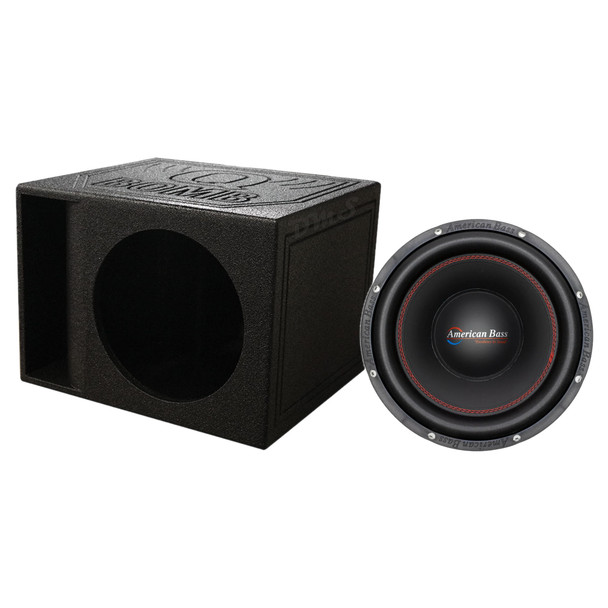 American Bass XD 12 Package | 12" 1000W D2 Subwoofer & QBomb Kerf Ported Box