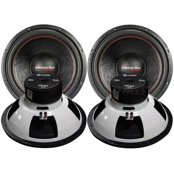 American Bass DX 15 Inch 1000W SVC 4 Ohm Subwoofers | DX154 (4 Pack)