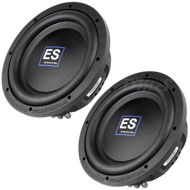 American Bass ES 12 Inch 1600W DVC 4 Ohm Shallow Slim Subwoofers | ES1244 (Pair)