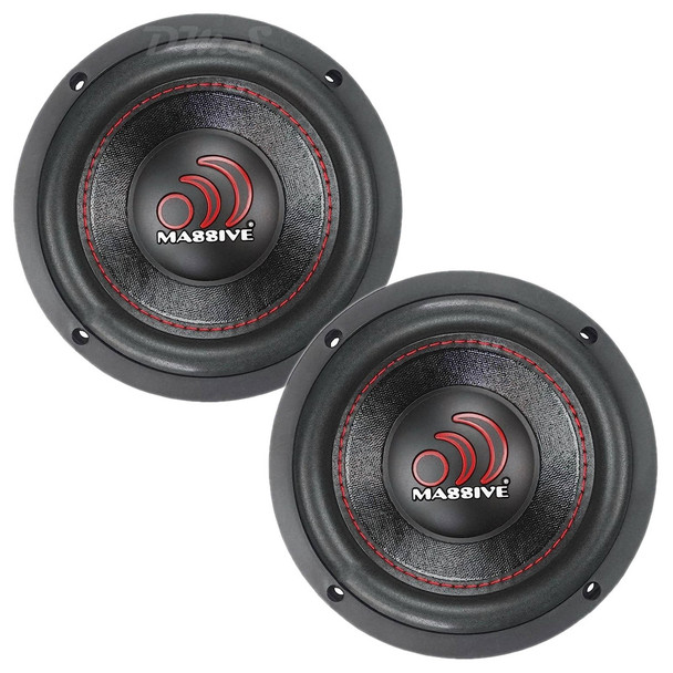 Massive Audio GTX 6 Inch 500W DVC 4 Ohm Subwoofers | GTX64 (Pair)