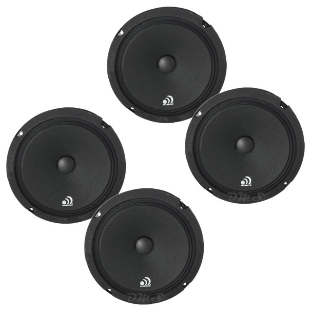 Massive Audio M6C | 6.5 Inch 140W 8 Ohm Pro Midrange Speakers (4 Pack)
