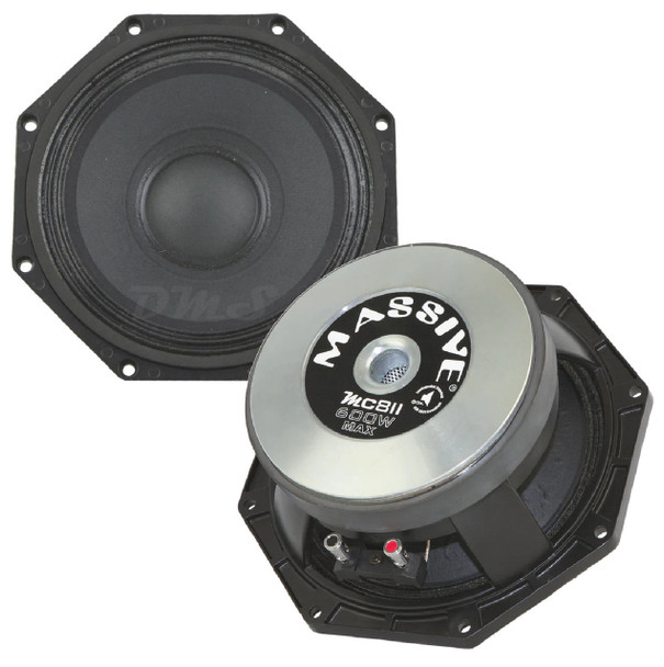 Massive Audio MC8II | 8 Inch 600W 8 Ohm Pro Midrange Speakers (Pair)