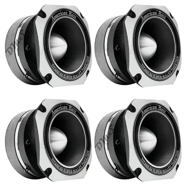 American Bass MX444T | 4 Inch 200W 4 Ohm Pro Audio Bullet Super Tweeters (4 Pack)