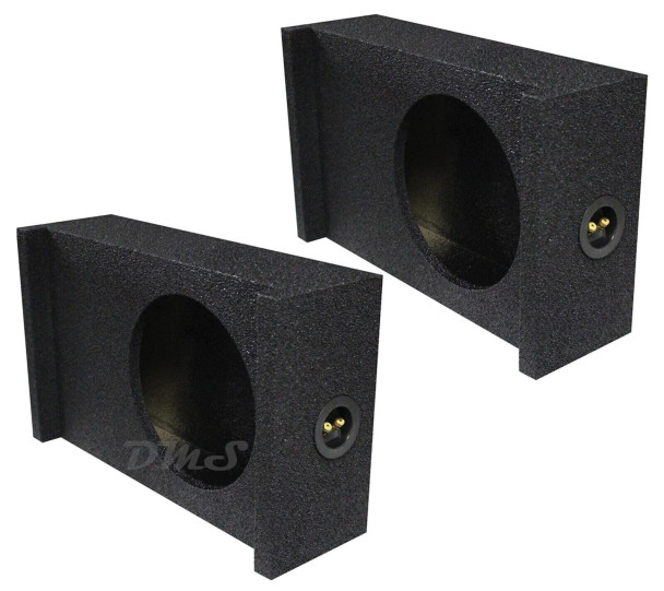 QBomb QBSHALLOW12DF | 12 Inch Sealed Shallow Slim Subwoofer Box Down Fire (2 Pack)