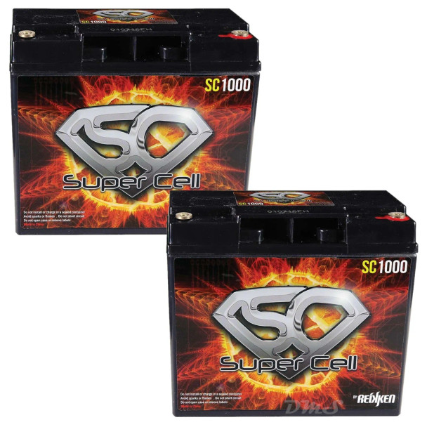 Energie SC1000 | 12-Volt 18AH AGM Super Cell Performance Battery 1000W (2 Pack)