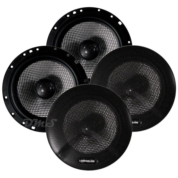American Bass SQ6.5 | 6.5 Inch 160W 4 Ohm 2-Way Coaxial Speakers (4 Pack)