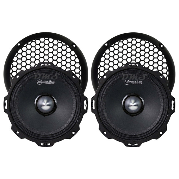 American Bass Godfather 6.5 Inch 600W 4 Ohm Pro Midrange Speakers | GF65MR (Pair)
