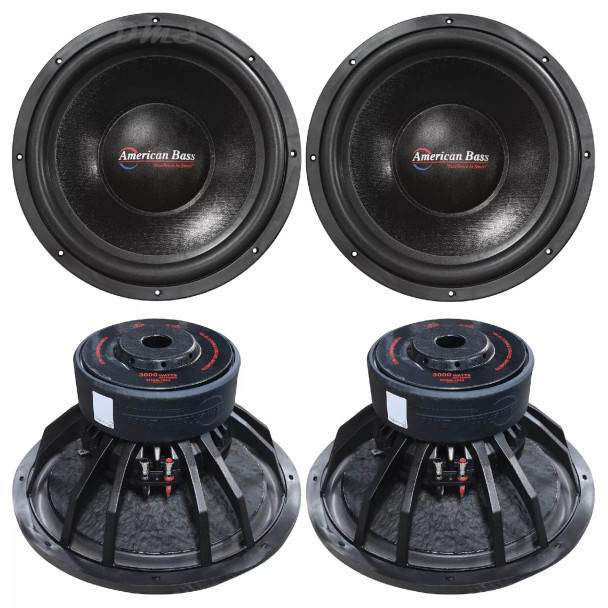 American Bass TITAN 15 Inch 3000W DVC 4 Ohm Subwoofers | TITAN1544 (4 Pack)