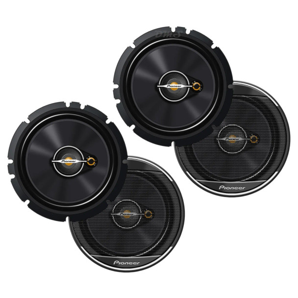 Pioneer TS-A1671F | 6.5 Inch 320W 4 Ohm 3-Way Coaxial Speakers (4 Pack)