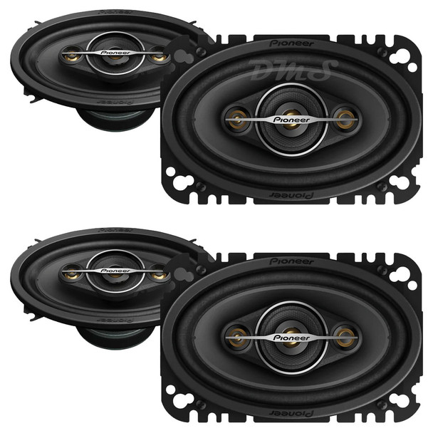 Pioneer TS-A4671F | 4x6 Inch 210W 4 Ohm 4-Way Coaxial Speakers (4 Pack)