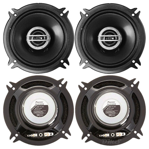 Pioneer TS-G1320S | 5.25 Inch 250W 4 Ohm 2-Way Coaxial Speakers (4 Pack)