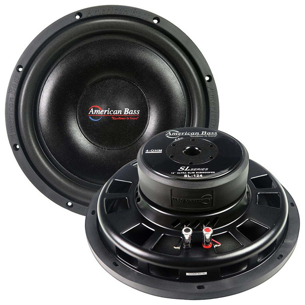 American Bass SL 12 Inch 600W SVC 4 Ohm Shallow Slim Subwoofer | SL124