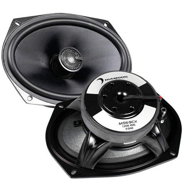 Diamond Audio MS69CX | 6x9 Inch 500W 4 Ohm 2-Way 'CoaxSub' Marine Speakers (Pair)