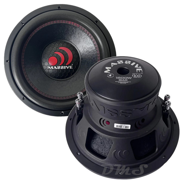 Massive Audio GTX124H | 12 Inch 1600W DVC 4 Ohm Subwoofer