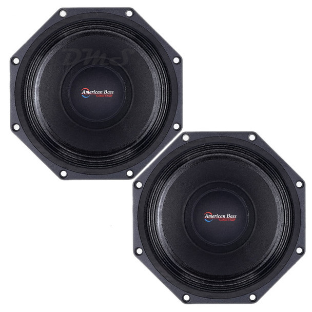 American Bass Godfather Pro Cast 8 Inch 500W 4 Ohm Pro Audio Midrange Speakers | GFPRO8 (Pair)