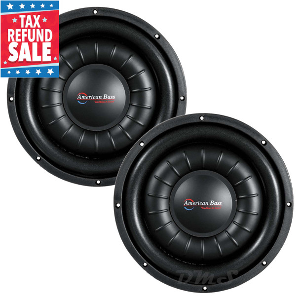 American Bass HAWK Slim 10 Inch 1500W DVC 2 Ohm Subwoofers | HAWKSLIM1022 (Pair) TAX SALE MAIN PHOTO