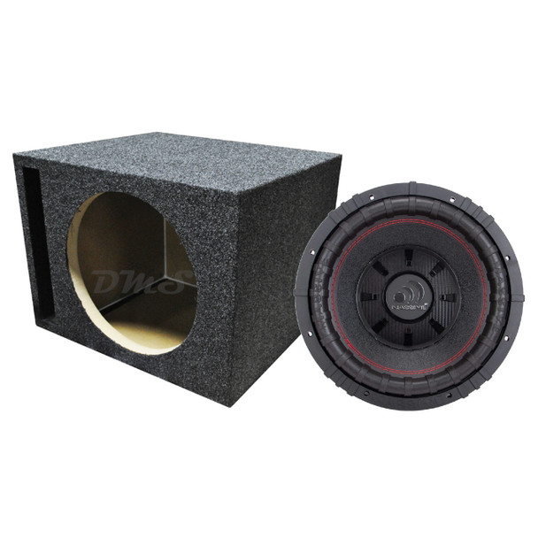 Massive Audio GTR 12 Package | 12 Inch 1600W DVC 4 Ohm Subwoofer & QPower HD Ported Box