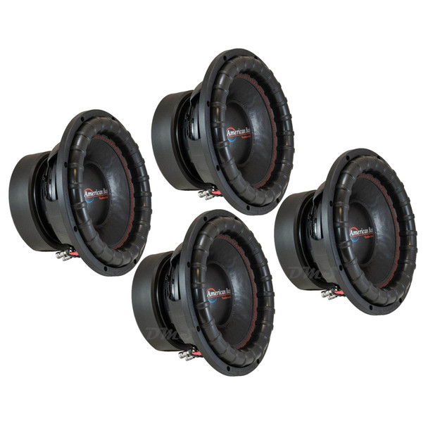 American Bass ELITE 12 Inch 2400W DVC 4 Ohm Subwoofers | E1244 (4 Pack)