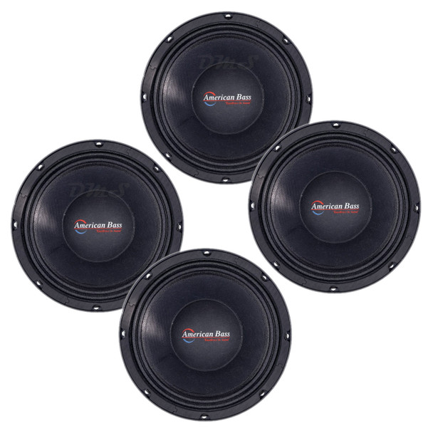 American Bass Godfather Pro Cast 10 Inch 800W 4 Ohm Pro Audio Midrange Speakers | GFPRO10 (4 Pack)