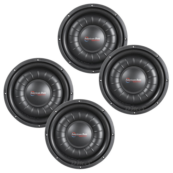 American Bass HAWK Slim 12 Inch 2000W DVC 4 Ohm Shallow Subwoofers | HAWK1244SL (4 Pack)