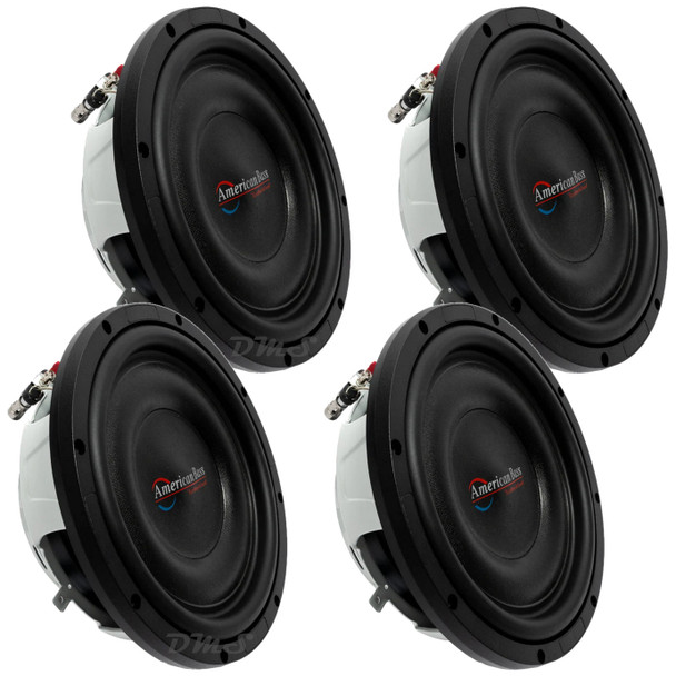 American Bass Titanium 10 Inch Slim 1000W DVC 4 Ohm Shallow Subwoofers | TM1044 (4 Pack)