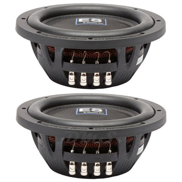 American Bass ES 10 Inch 1000W DVC 2 Ohm Shallow Slim Subwoofers | ES1022 (Pair)