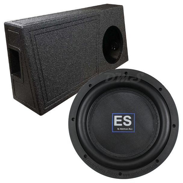 American Bass ES 10 Package | 10 Inch 1000W DVC 2 Ohm Slim Subwoofer & QBomb Ported Truck Box