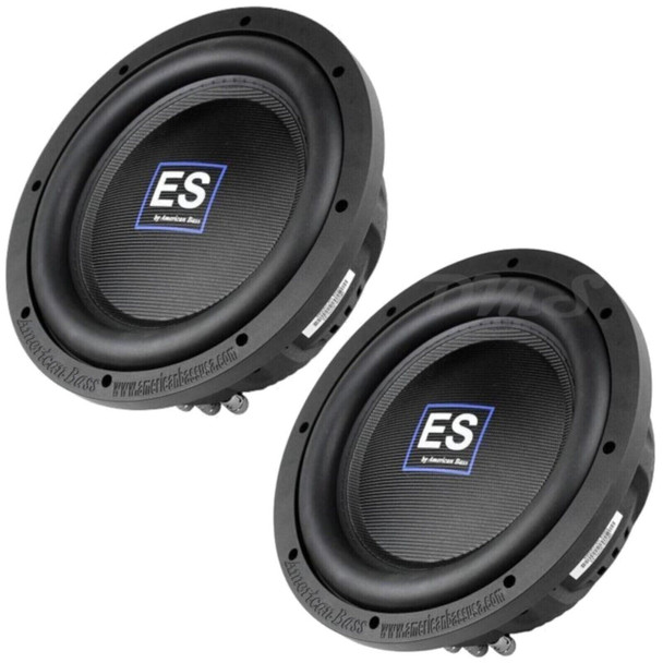 American Bass ES 12 Inch 1600W DVC 2 Ohm Shallow Slim Subwoofers | ES1222 (Pair)