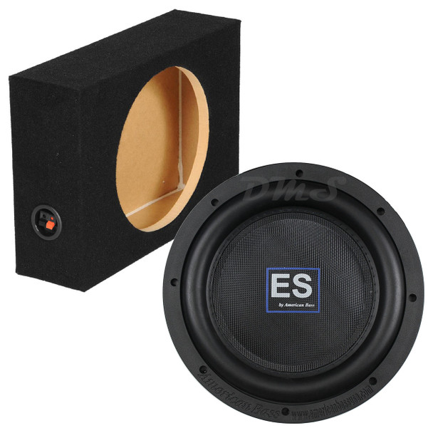 American Bass ES 12 Package | 12" 1600W D2 Slim Subwoofer & QPower Sealed Slim Box MAIN PHOTO