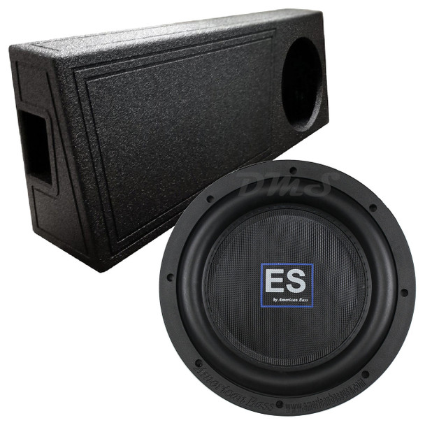 American Bass ES 12 Package | 12 Inch 1600W DVC 2 Ohm Slim Subwoofer & QBomb Ported Truck Box