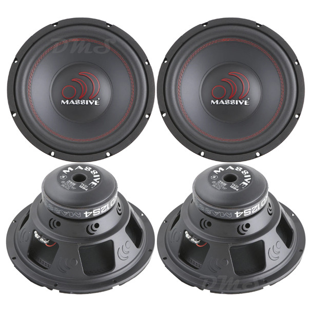 Massive Audio TKO 12 Inch 600W SVC 4 Ohm Subwoofers | TKO12S4 (4 Pack)