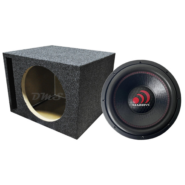 Massive Audio GTX124H Package | 12" 1600W D4 Subwoofer & QPower HD Ported Box MAIN PHOTO