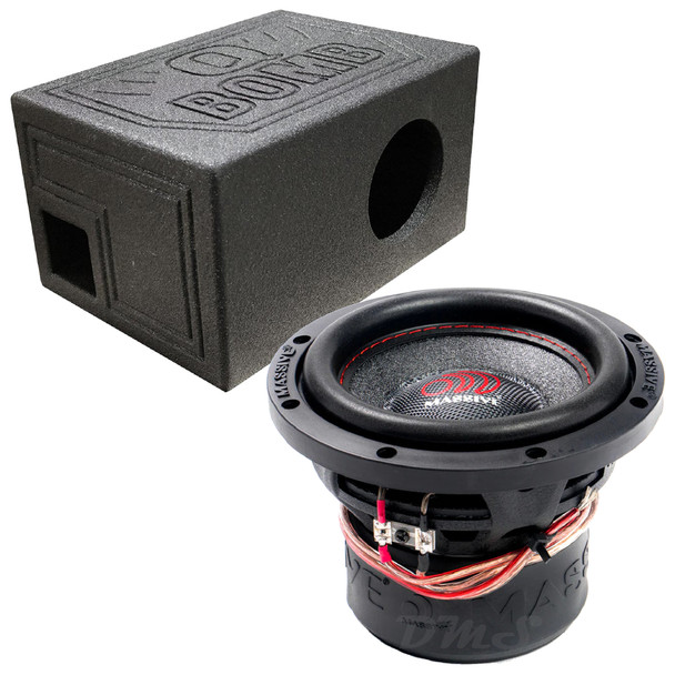 Massive Audio SUMMO XL 6.5 Package | 6.5 Inch 300W DVC 4 Ohm Subwoofer & QBomb Ported Box