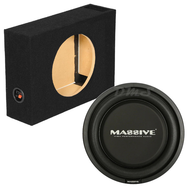 Massive Audio UFO 10 Package | 10" 600W D4 Slim Subwoofer & QPower Ported Slim Box MAIN PHOTO