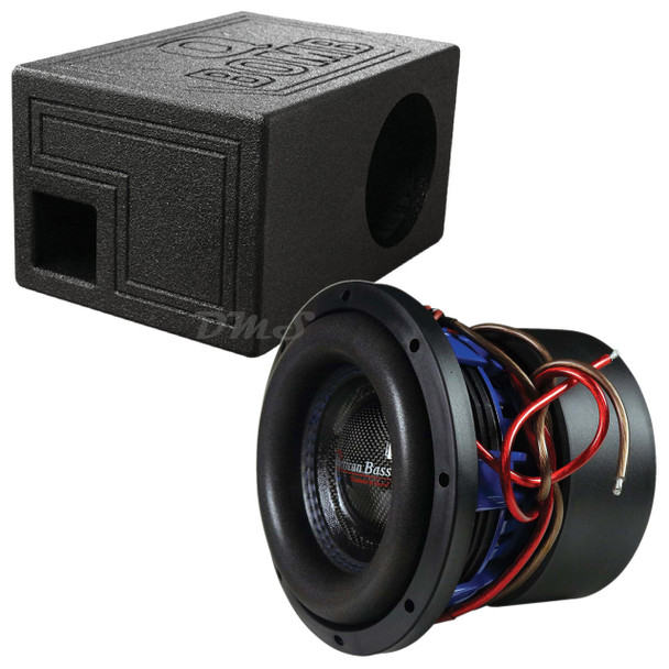 American Bass HD 8 Package | 8" 800W D4 Subwoofer & QBomb Ported Box MAIN PHOTO