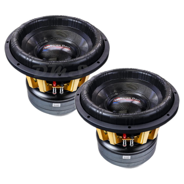 American Bass KING 12 Inch 15,000W DVC 1 Ohm Subwoofers | KING1211 (Pair)