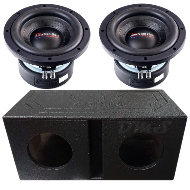 American Bass XD 8 Package | Dual 8 Inch 900W DVC 4 Ohm Subwoofers & QBomb Ported Box