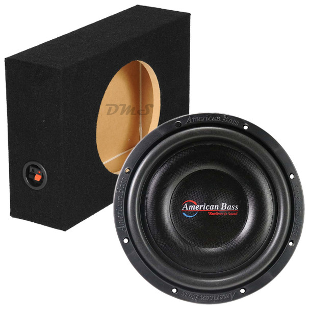 American Bass SL 10 Package | 10 Inch 600W SVC 4 Ohm Slim Subwoofer & QPower Sealed Slim Box