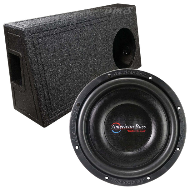 American Bass SL 10 Package | 10 Inch 600W SVC 4 Ohm Slim Subwoofer & QBomb Ported Truck Box