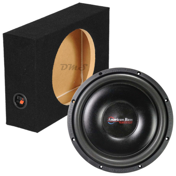 American Bass SL 12 Package | 12 Inch 600W DVC 4 Ohm Slim Subwoofer & QPower Sealed Slim Box