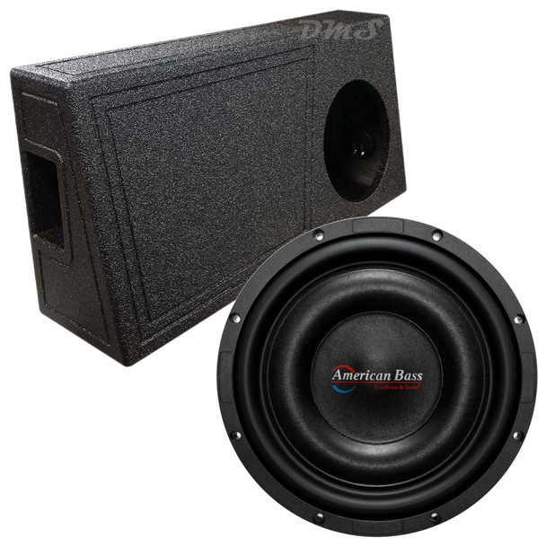 American Bass Titanium 10 Package | 10 Inch Slim 1000W DVC 4 Ohm Subwoofer & QBomb Ported Truck Box