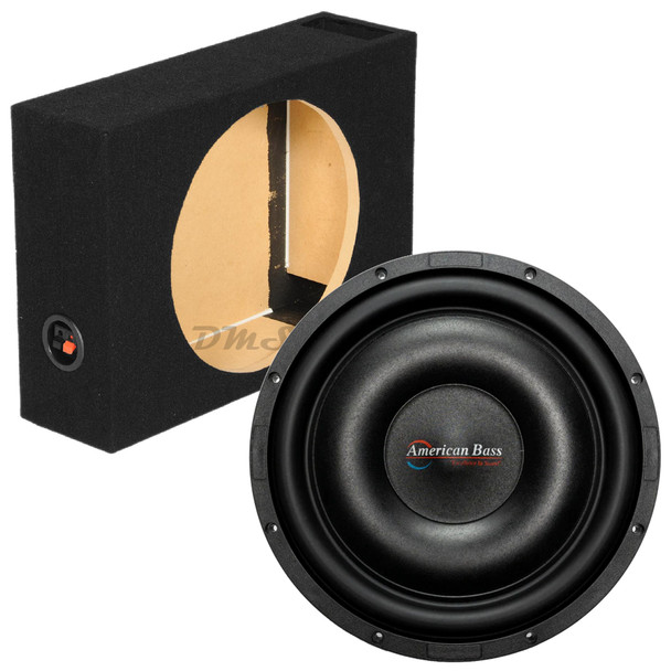 American Bass Titanium 12 Package | 12" 1200W D4 Slim Subwoofer & QPower Ported Slim Box MAIN PHOTO
