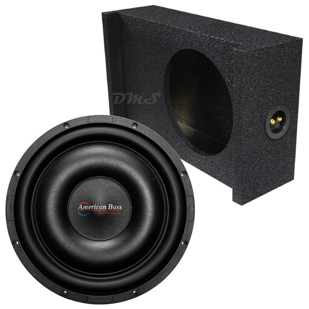 American Bass Titanium 12 Package | 12" 1200W D4 Slim Subwoofer & QBomb Sealed Downfire Box MAIN PHOTO