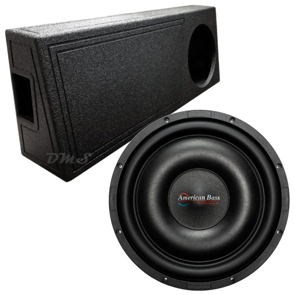 American Bass Titanium 12 Package | 12" 1200W D4 Slim Subwoofer & QBomb Ported Truck Box MAIN PHOTO