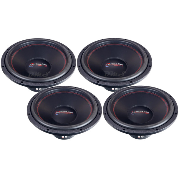 American Bass XO 15 Inch 1000W DVC 4 Ohm Subwoofers | XO1544 (4 Pack)