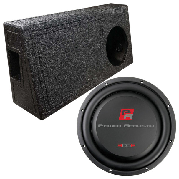 Power Acoustik EDGE 10 Package | 10 Inch 1200W SVC 4 Ohm Slim Subwoofer & QBomb Ported Truck Box